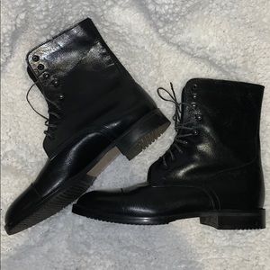 Vintage Italian Leather Combat Boots JCrew